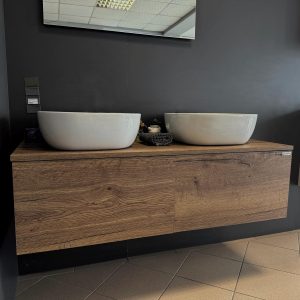 AQUAESTIL JAZZ viseći ormarić 120, 2 ladice (120x50x35cm) halifax hrast tabak 682211HT - Slika 1