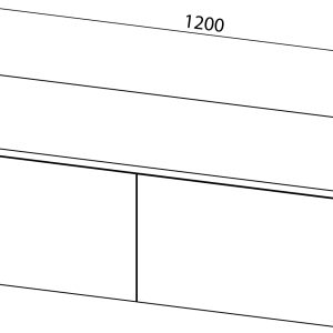 AQUAESTIL JAZZ viseći ormarić 120, 2 ladice (120x50x35cm) halifax hrast tabak 682211HT - Slika 2