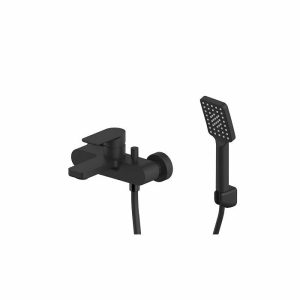 ROSAN S2 BLACK jednoručna mješalica za kadu komplet  233101B - Slika 1