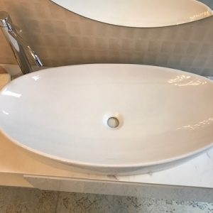 KIMIC zdjelasti umivaonik ovalni bijeli 78x39x14,5cm 37-7756A - Slika 1
