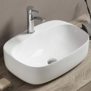 KIMIC zdjelasti umivaonik ovalni sa rupom 58,5x42x15cm 37-78374/78362 - Slika 1