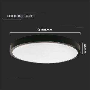 V-TAC LED okrugla stropna lampa s crnim obrubom 18W 4000K IP44 SKU 7634 - Slika 2