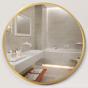 EVEREST ogledalo fi 600, zlatni okvir  61-YJ-60GF - Slika 1