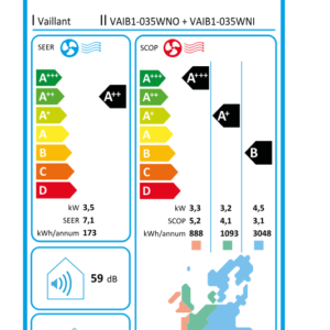 Klima VAIB 1-035 WNI pro unutarnja jedinica zidna (3,5/3,8 kW) 8000010690 A - Slika 6